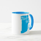 De staat Rhode Island Shape Mok (Voorkant rechts)