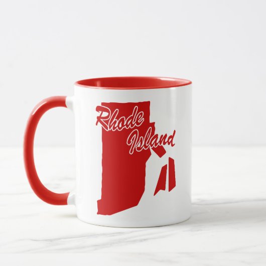 De staat Rhode Island Shape Red Mok (Links)