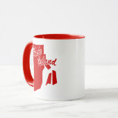 De staat Rhode Island Shape Red Mok (Voorkant links)