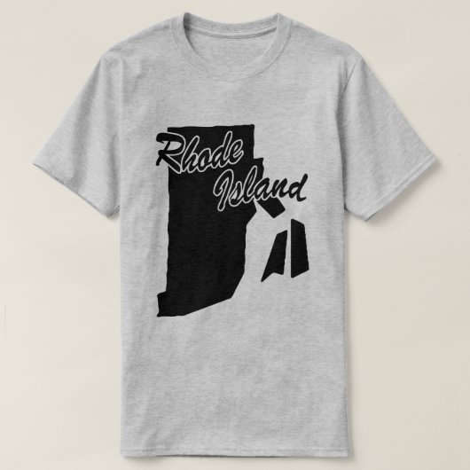 De staat Rhode Island Shape T-shirt (Design voorkant)