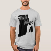 De staat Rhode Island Shape T-shirt (Voorkant)