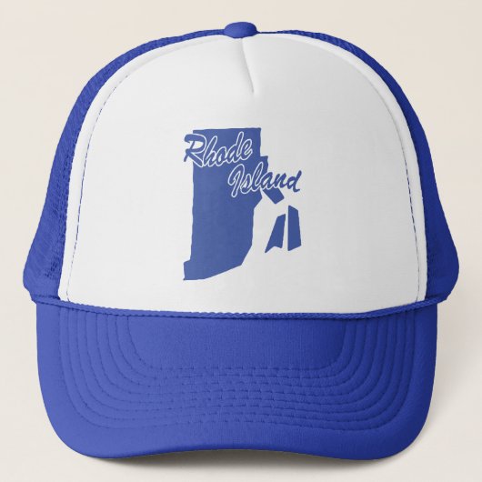 De staat Rhode Island Shape Trucker Hat Pet (Voorkant)