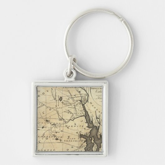 De staat Rhode Island Sleutelhanger (Voorkant)