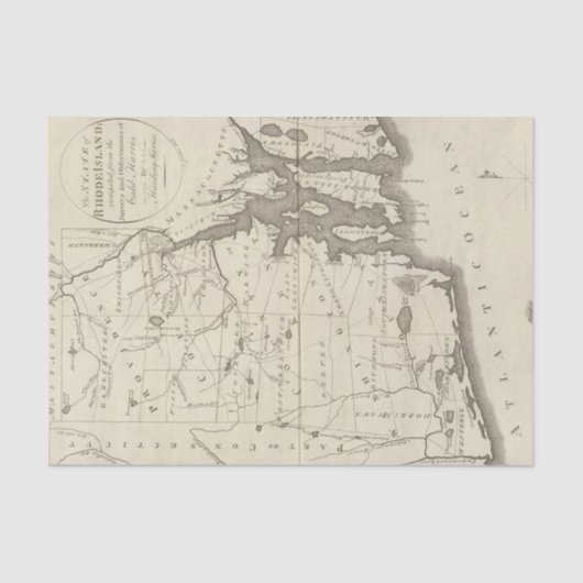 De staat Rhode Island Tissuepapier (Voorkant)