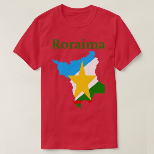 De staat Roraima Kaart Vlag Brazilië T-shirt (Design voorkant)