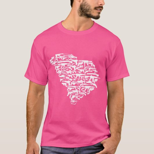 De staat South Carolina bestaat uit Pistolen 2e Am T-shirt (Voorkant)