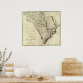 De staat South Carolina Poster (Keuken)