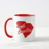 De staat South Carolina Shape Red Mok (Links)