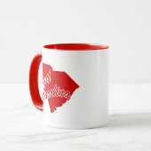 De staat South Carolina Shape Red Mok (Voorkant links)