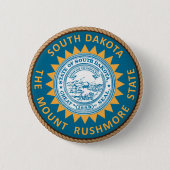 De staat South Dakota Flag Seal Button (Voorkant)