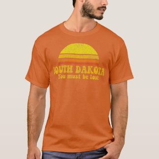 De staat South Dakota Funny  Slogan Retro U T-shirt