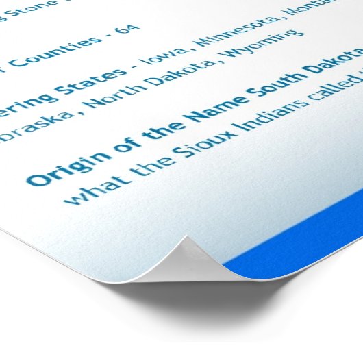 de staat South Dakota,SD-Posters Poster (Hoek)