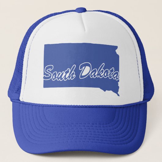 De staat South Dakota Shape Trucker Hat Pet (Voorkant)