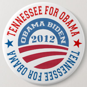 De staat Tennessee voor Obama-Obama Biden 2012 Ronde Button 6,0 Cm