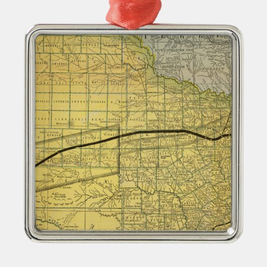 De staat Texas 2 Metalen Ornament (Voorkant)