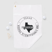 De staat Texas Golf Towel, gepersonaliseerd Golfhanddoek (Insitu)