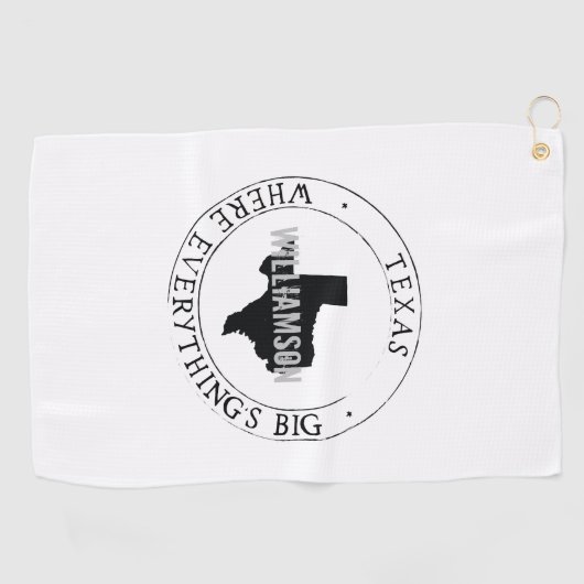 De staat Texas Golf Towel, gepersonaliseerd Golfhanddoek (Horizontaal)