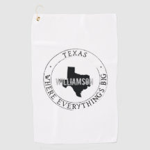 De staat Texas Golf Towel, gepersonaliseerd
