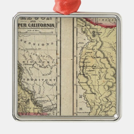 De staat Texas Metalen Ornament (Voorkant)