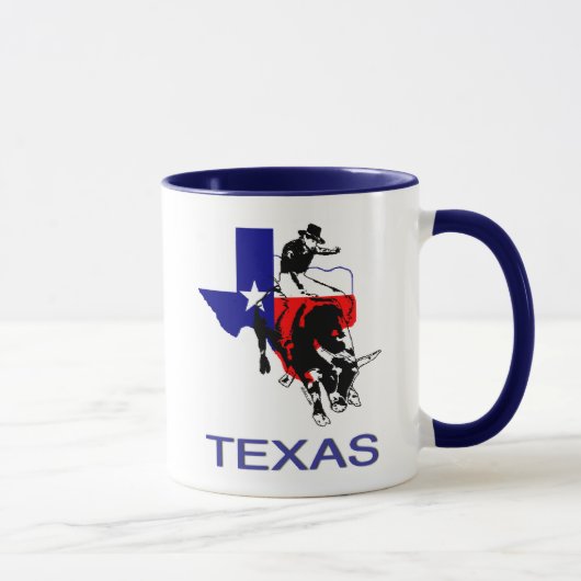 De staat Texas Rodeo Bull Rider Mok (Rechts)