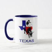 De staat Texas Rodeo Bull Rider Mok (Links)