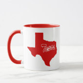 De staat Texas Shape Red Mok (Links)