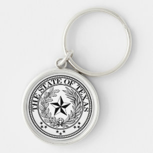 De staat Texas Sleutelhanger White Premium