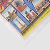 De staat Texas TX  groot Briefkaart voor Letter Tissuepapier (Detail)