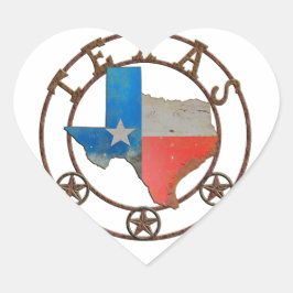 De staat Texas Wough Iron Hart Sticker