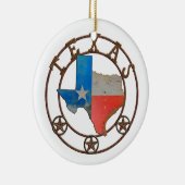 De staat Texas Wough Iron Keramisch Ornament (Rechts)