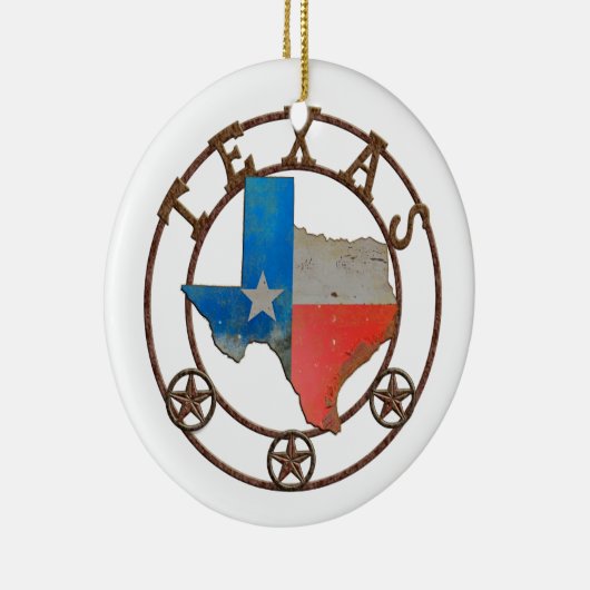 De staat Texas Wough Iron Keramisch Ornament (Rechts)