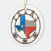 De staat Texas Wough Iron Keramisch Ornament (Links)