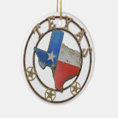De staat Texas Wough Iron Keramisch Ornament (Rechts)
