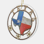 De staat Texas Wough Iron Keramisch Ornament (Links)
