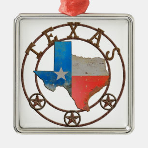 De staat Texas Wough Iron Metalen Ornament