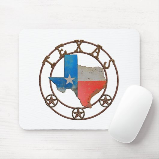 De staat Texas Wough Iron Muismat (Met muis)