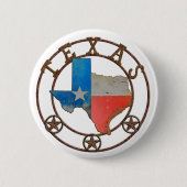 De staat Texas Wough Iron Ronde Button 5,7 Cm (Voorkant)