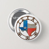 De staat Texas Wough Iron Ronde Button 5,7 Cm (Voorkant /achterkant)
