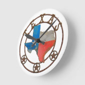 De staat Texas Wough Iron Ronde Klok (Hoek)