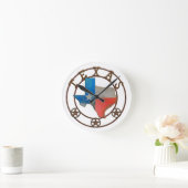 De staat Texas Wough Iron Ronde Klok (Huis)