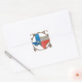 De staat Texas Wough Iron Vierkante Sticker (Envelop)
