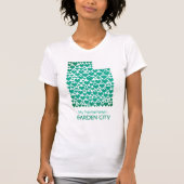 De staat Utah Silhouette Hearts & Hometown T-shirt (Voorkant)