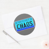 De staat van chaos ronde sticker (Envelop)