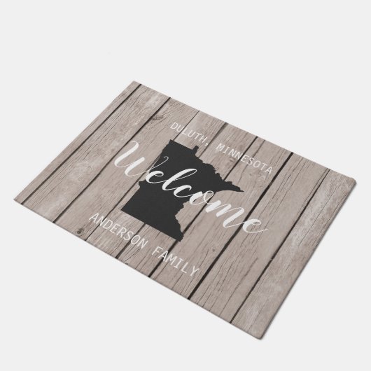 De staat van Minnesota Persoonlijke Welkome Kijker Deurmat (Schuin)