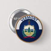 De staat Vermont Flag Seal Button (Voorkant /achterkant)