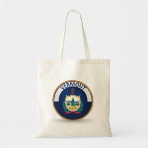 De staat Vermont Flag Seal Canvas tas