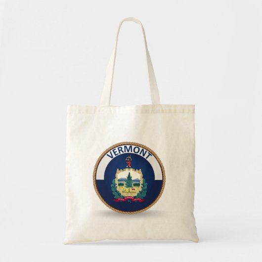 De staat Vermont Flag Seal Canvas tas (Voorkant)