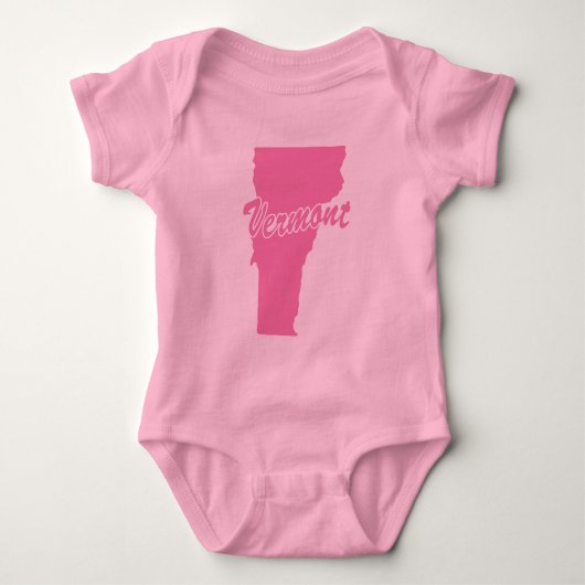 De staat Vermont Shape Baby Bodysuit (Voorkant)