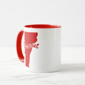 De staat Vermont Shape Red Mok (Voorkant links)