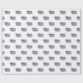 De staat Virginia Stars and Stripes Cadeaupapier (Vlak)